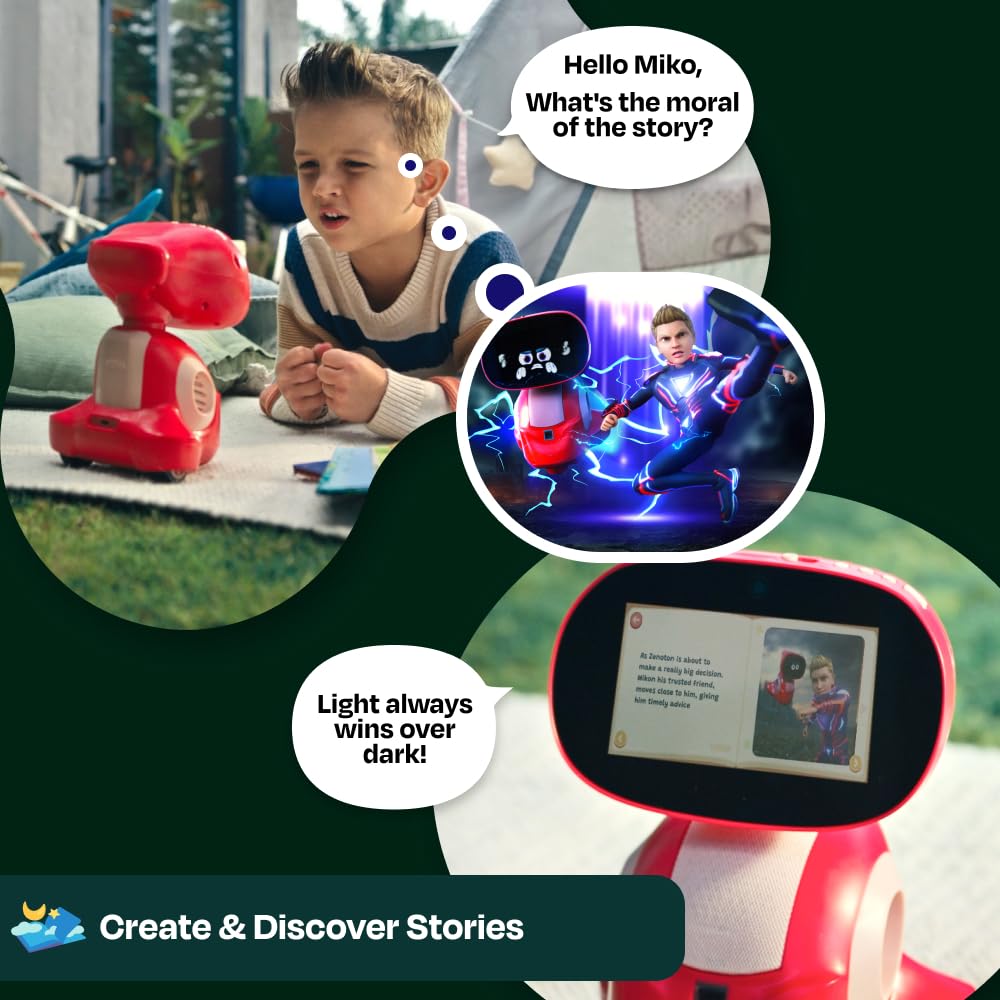 MIKO 3 Twin Pack (Red+Blue): AI Robot for Kids – Smart Educational